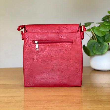 Cross Body Bag With Tassel in Red Cross Body Bag With Tassel in Red