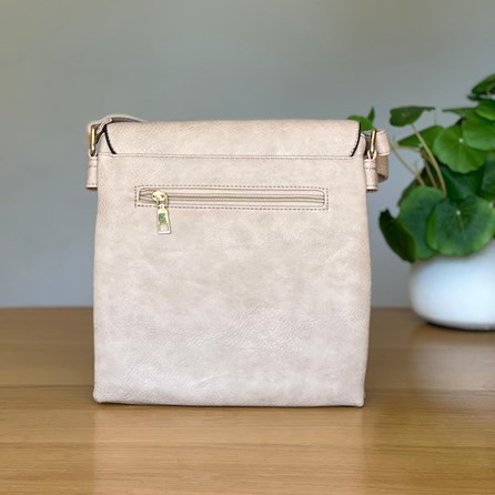 Cross Body Bag With Tassel in Beige Cross Body Bag With Tassel in Beige