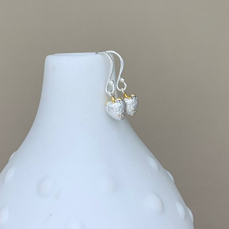 Sterling Silver And 18ct Gold Plate Strawberry Earrings Sterling Silver And 18ct Gold Plate Strawberry Earrings