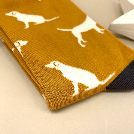 Men's Bamboo Labrador Socks in Mustard Men's Bamboo Labrador Socks in Mustard