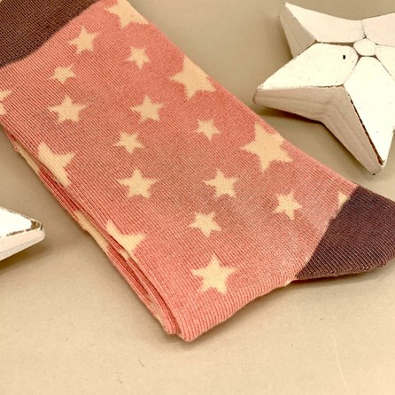Bamboo Stars Socks in Dusky Pink Bamboo Stars Socks in Dusky Pink