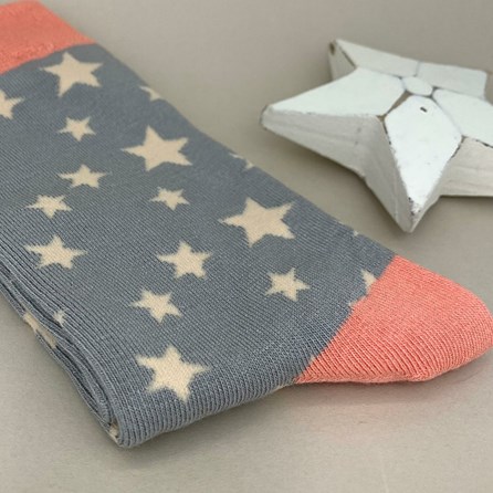 Bamboo Stars Socks in Grey Bamboo Stars Socks in Grey