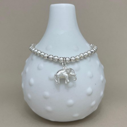 Personalised Elephant Charm Bead Bracelet Personalised Elephant Charm Bead Bracelet