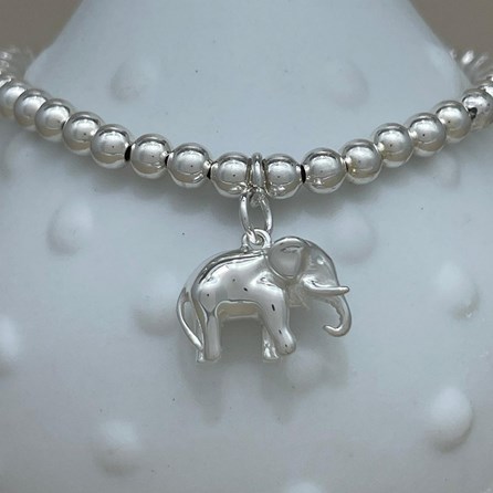 Personalised Elephant Charm Bead Bracelet Personalised Elephant Charm Bead Bracelet