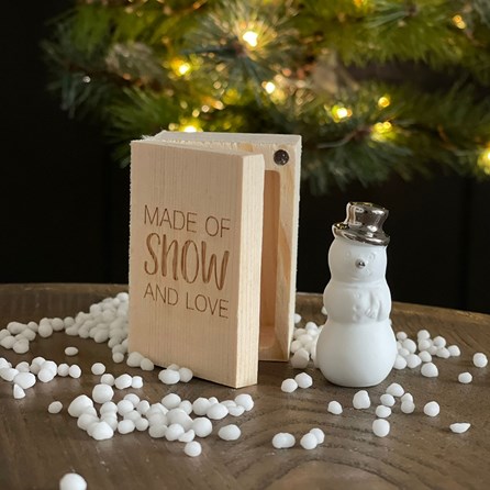 Porcelain Snowman 'Made Of Snow And Love' in Box Porcelain Snowman 'Made Of Snow And Love' in Box