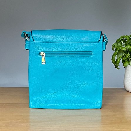 Cross Body Bag With Tassel in Teal Cross Body Bag With Tassel in Teal