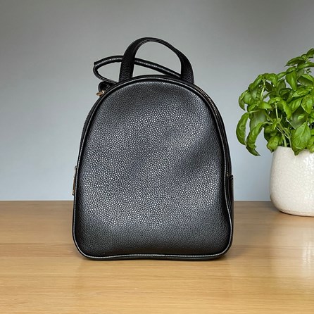 Triple Zipped Rucksack in Black Triple Zipped Rucksack in Black