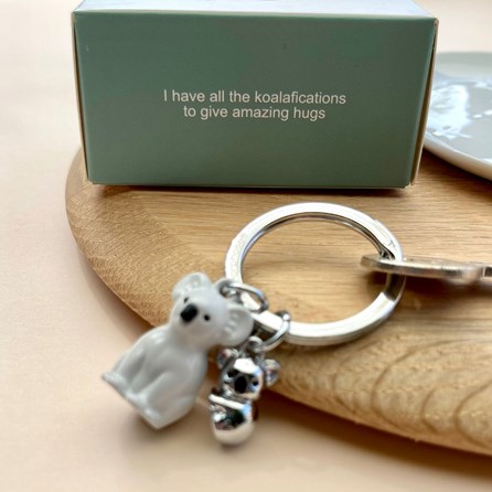Grey Koala & Baby Keyring Grey Koala & Baby Keyring