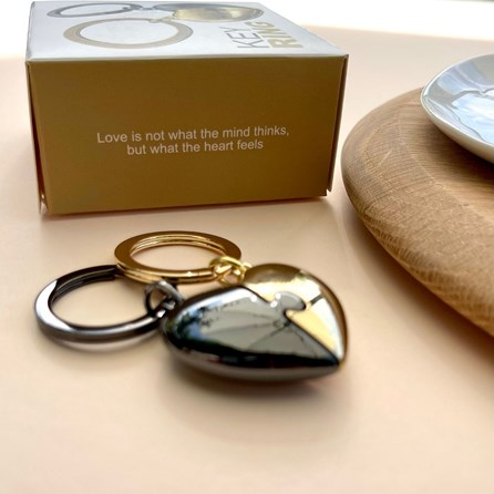 Two Piece Heart Puzzle Keyring Two Piece Heart Puzzle Keyring
