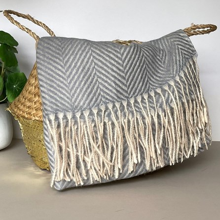 Herringbone Scarf in Grey Herringbone Scarf in Grey