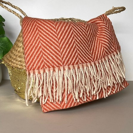 Herringbone Scarf in Orange Herringbone Scarf in Orange