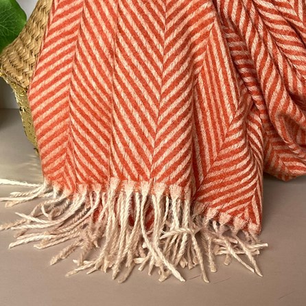 Herringbone Scarf in Orange Herringbone Scarf in Orange