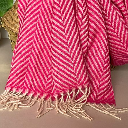 Herringbone Scarf in Hot Pink Herringbone Scarf in Hot Pink