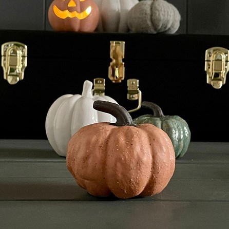 Reactive Glazed Ceramic Orange Pumpkin Reactive Glazed Ceramic Orange Pumpkin