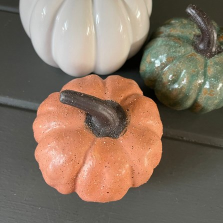 Reactive Glazed Ceramic Orange Pumpkin Reactive Glazed Ceramic Orange Pumpkin