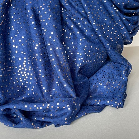 Rose Gold Metallic Dot Scarf in Blue Rose Gold Metallic Dot Scarf in Blue