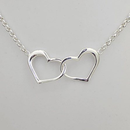 Sterling Silver Interlocking Heart Necklace Sterling Silver Interlocking Heart Necklace