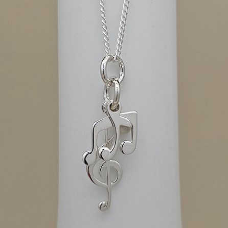Sterling Silver Music Charms Necklace Sterling Silver Music Charms Necklace