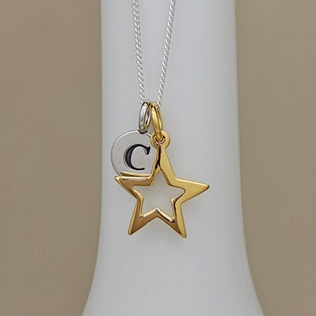 Personalised Necklace with Gold Plated Star Charm Personalised Necklace with Gold Plated Star Charm