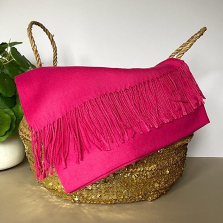 Super Soft Plain Pashmina Style Scarf in Fuchsia Pink Super Soft Plain Pashmina Style Scarf in Fuchsia Pink