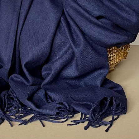 Super Soft Plain Pashmina Style Scarf in Navy Blue Super Soft Plain Pashmina Style Scarf in Navy Blue
