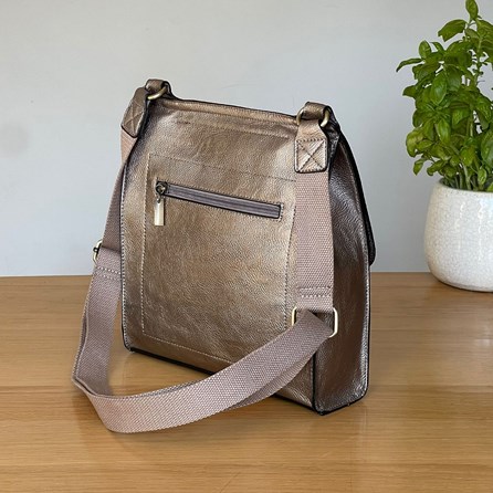 Postman Lock Satchel Bag in Gold Postman Lock Satchel Bag in Gold
