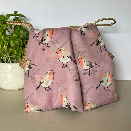 Watercolour Robins Print Scarf in Pink Watercolour Robins Print Scarf in Pink