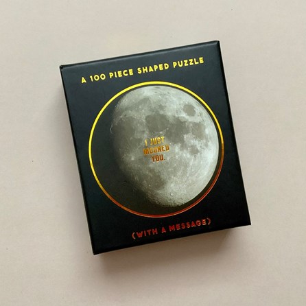 'I Just Mooned You' 100 Piece Shaped Jigsaw Puzzle 'I Just Mooned You' 100 Piece Shaped Jigsaw Puzzle