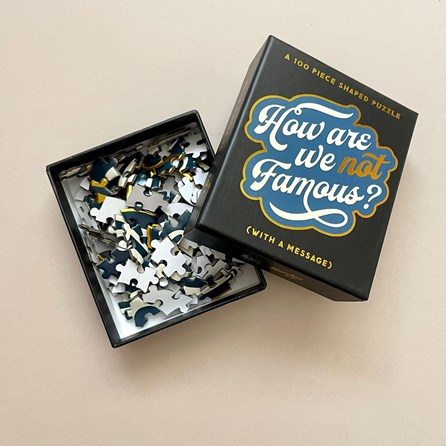 'How Are We Not Famous?' 100 Piece Shaped Jigsaw Puzzle 'How Are We Not Famous?' 100 Piece Shaped Jigsaw Puzzle