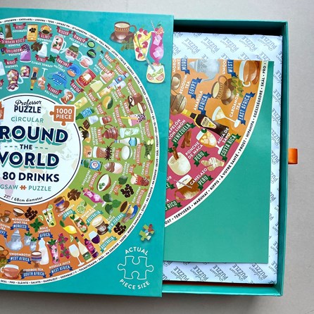 Around The World In 80 Drinks 1000 Piece Jigsaw Puzzle Around The World In 80 Drinks 1000 Piece Jigsaw Puzzle