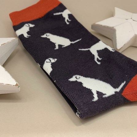 Men's Bamboo Labrador Socks in Grey Men's Bamboo Labrador Socks in Grey