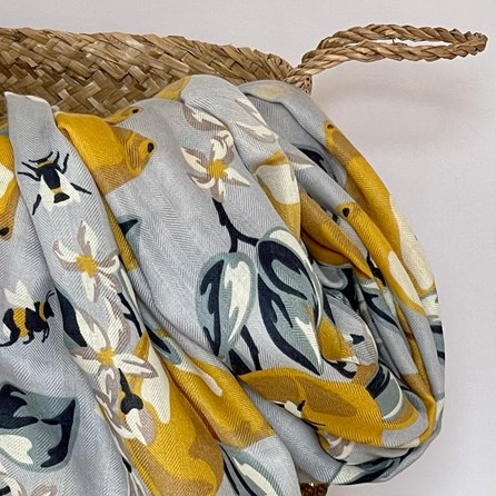Lemon Tree Scarf in Silver Lemon Tree Scarf in Silver