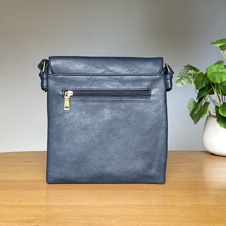 Cross Body Bag With Tassel in Navy Blue Cross Body Bag With Tassel in Navy Blue