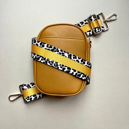 Cross Body Double Zip Bag in Yellow Cross Body Double Zip Bag in Yellow