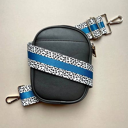 Cross Body Double Zip Bag in Dark Grey Cross Body Double Zip Bag in Dark Grey
