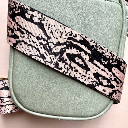 Cross Body Double Zip Bag in Green Cross Body Double Zip Bag in Green