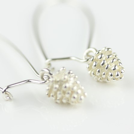 Solid Silver Pine Cone Earrings Solid Silver Pine Cone Earrings