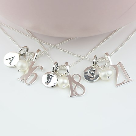 Personalised Birthday And Freshwater Pearl Necklace Personalised Birthday And Freshwater Pearl Necklace