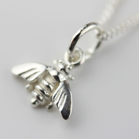 Miniature Silver Bee Necklace Miniature Silver Bee Necklace