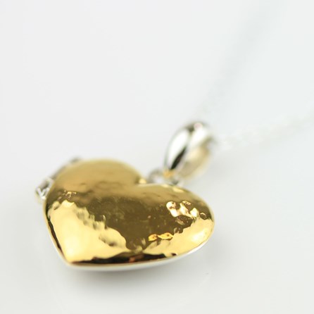 Reversible Silver And Gold Plated Locket Necklace Reversible Silver And Gold Plated Locket Necklace
