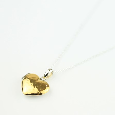 Reversible Silver And Gold Plated Locket Necklace Reversible Silver And Gold Plated Locket Necklace