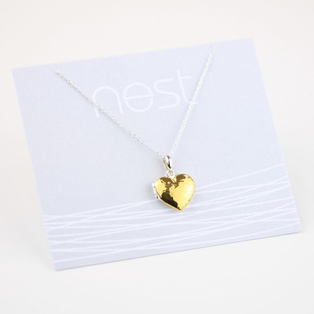Reversible Silver And Gold Plated Locket Necklace Reversible Silver And Gold Plated Locket Necklace