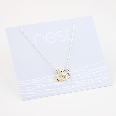 Interlocking Perfect Pair Of Hearts Necklace Interlocking Perfect Pair Of Hearts Necklace