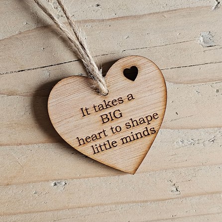 'It Takes A Big Heart...' Teacher Decoration and Card 'It Takes A Big Heart...' Teacher Decoration and Card