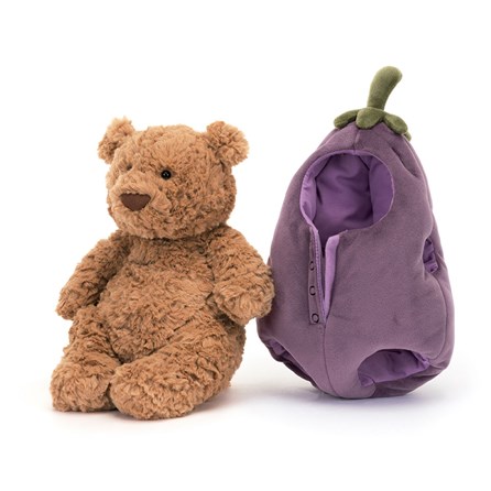 Jellycat Bartholomew Bear Aubergine Jellycat Bartholomew Bear Aubergine