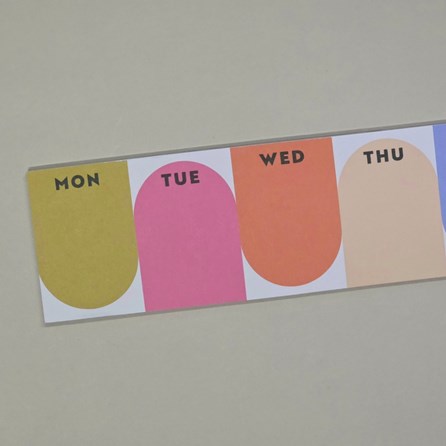 Keyboard Weekly Planner Pad - Bright Arches
