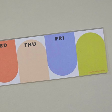 Keyboard Weekly Planner Pad - Bright Arches Keyboard Weekly Planner Pad - Bright Arches
