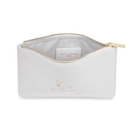 Katie Loxton Personalised Perfect Pouch 'Little One' In Grey Katie Loxton Personalised Perfect Pouch 'Little One' In Grey