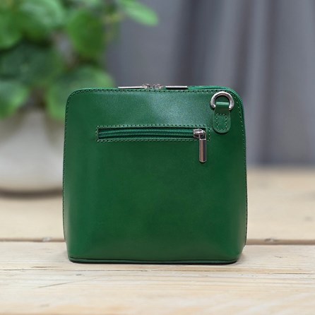 Leather Cross Body Handbag in Green Leather Cross Body Handbag in Green