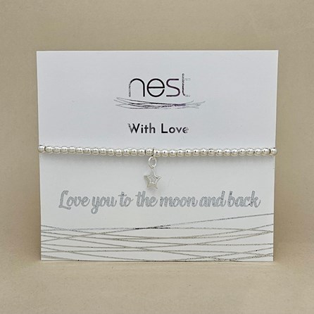 'Love You To The Moon And Back' Beaded Charm Bracelet 'Love You To The Moon And Back' Beaded Charm Bracelet